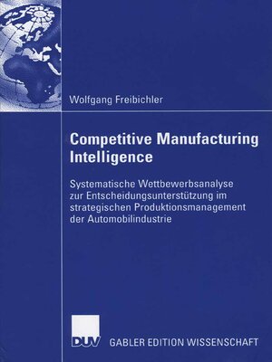 cover image of Competitive Manufacturing Intelligence